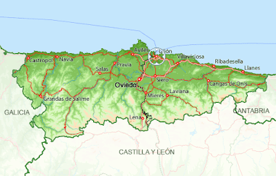 Asturias Map Picture