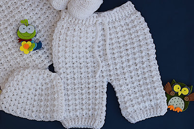 4 - Crochet Imagen Pantalones a crochet del conjunto blanco por Majovel Crochet