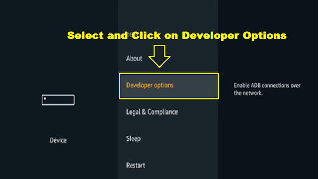 Go to Developer Options