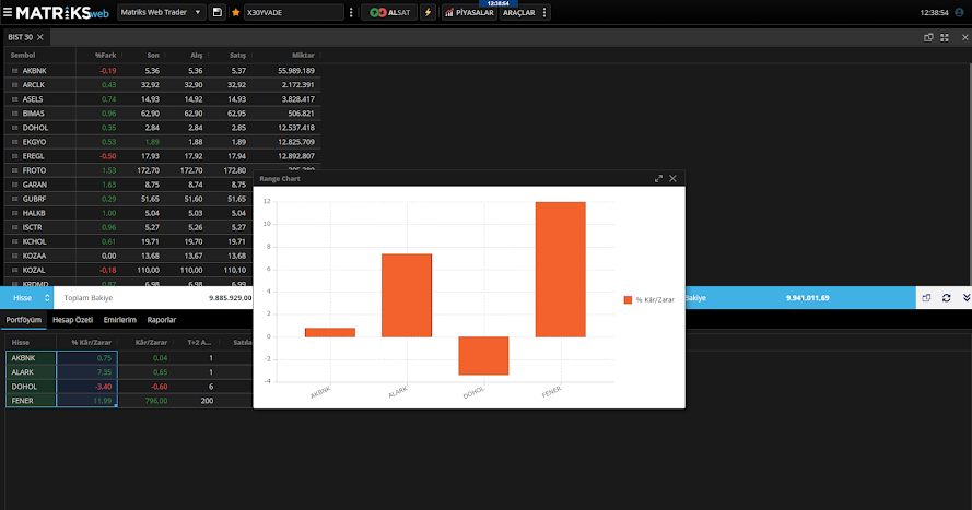 Matriks Web Trader Grafik