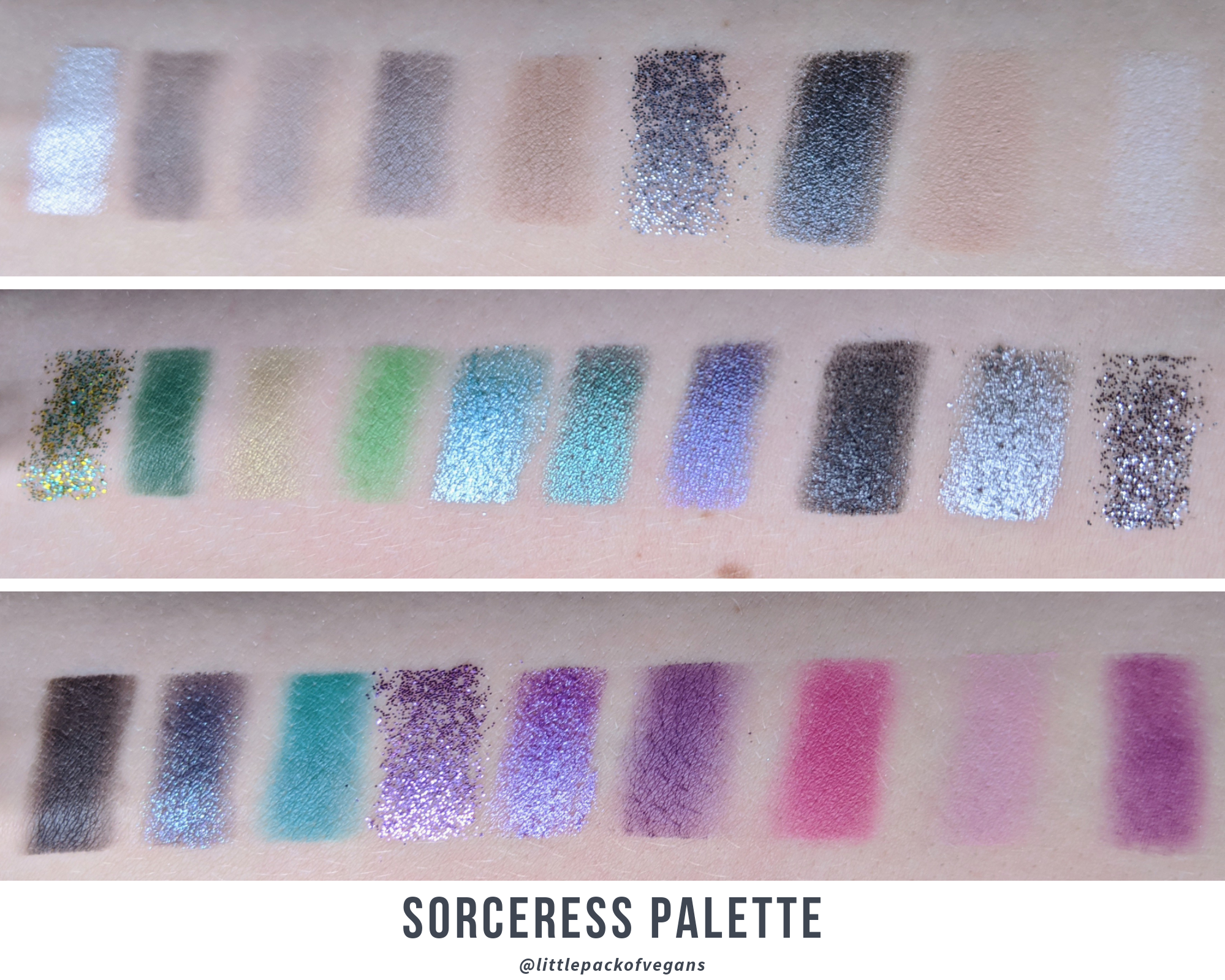 Jolie Beauty Sorceress Palette Swatches Swatch