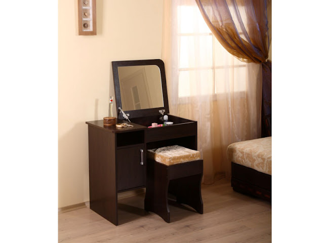  modern small dressing table with folding mirror 