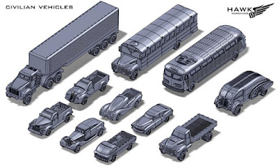 The Civilian Vehicle Packs by Hawk Wargames