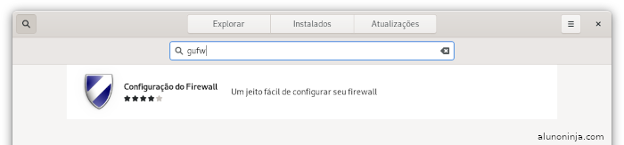 Selecionando interface gráfica do firewall