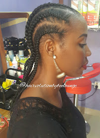 cornrows on relaxed hair