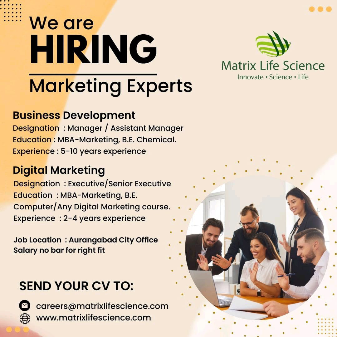 Job Availables, Matrix Life Science Job Vacancy for Business Development/ Digital Marketing