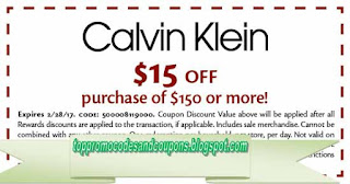 Free Printable Calvin Klein Coupons