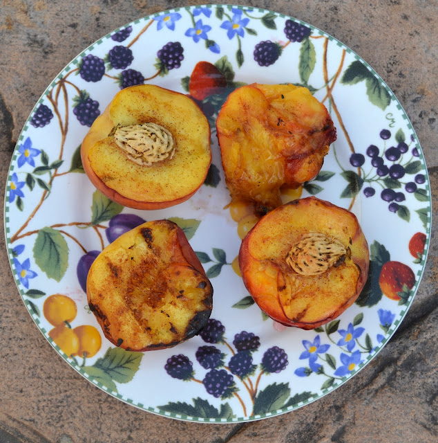 Grilled Healthy Peach "Cobbler"