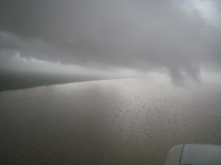 heavy clouds over Bintulu as we were landing