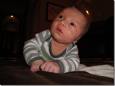 16.  Enjoying tummy time