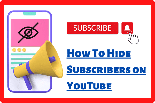 How to hide subscribers on youtube channel