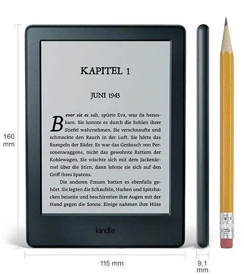 Kindle 8 – podstawowy czytnik Amazonu z ekranem E Ink Pearl, 800 x 600 pikseli