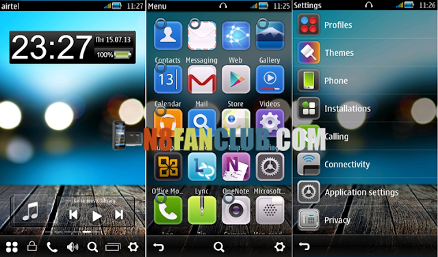 Stupendo Blur Theme for Nokia N8 & Belle smartphones - Signed Theme Download