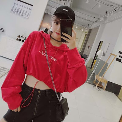 Áo hoodie croptop