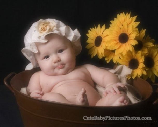 Cute Babies with Flowers