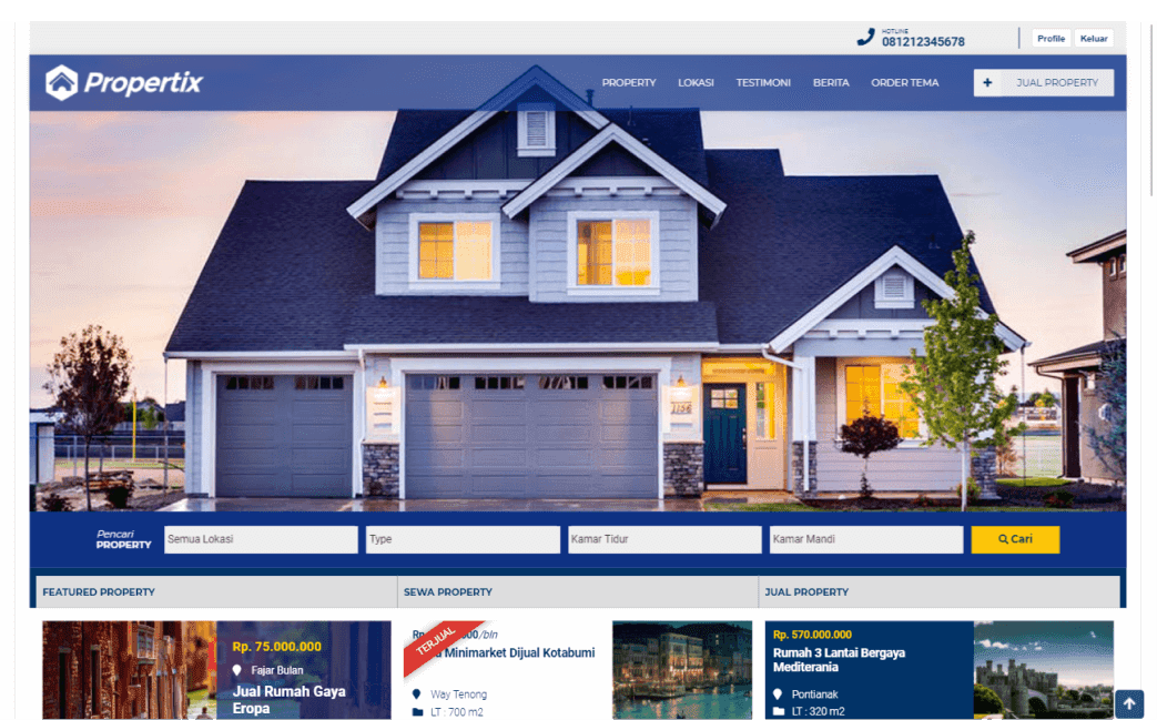 membuat website properti