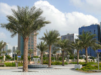 A lush park in Abu Dhabi, UAE