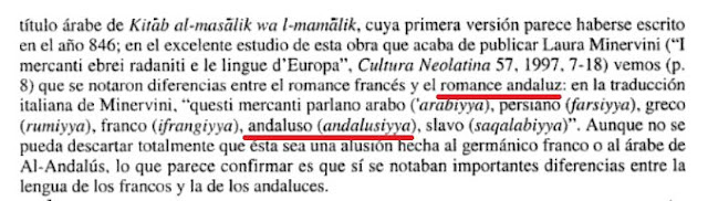 Si a la Andalussía de abáns de la conquista cristiana la mayoría de la poblassió parlabe románs