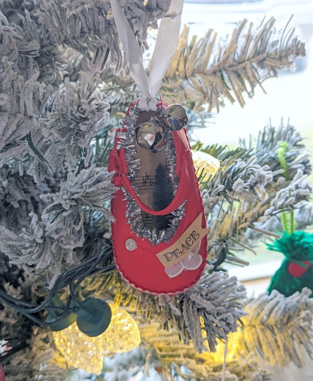 Repurposed Baby Shoe Ornaments