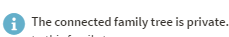 The connected family tree is private