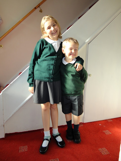 Big Boy and Top Ender in their Matalan School Uniform