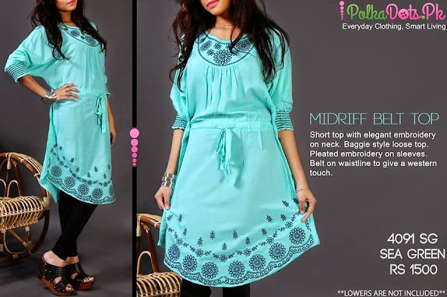 New Kurti Designs | Fancy Sleek Kurti Designs 2015-2016 For Girls By Polka Dots