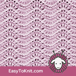 Old Shale Chevron Lace Knitting - Easy To Knit