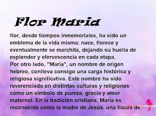 significado del nombre Flor Maria