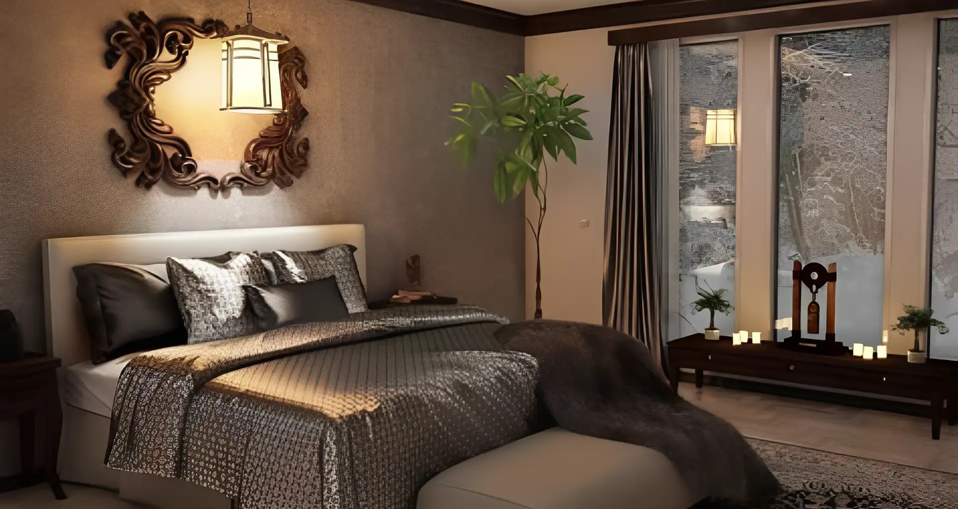 Desain Kamar Tidur Romantis dengan Sentuhan Lampu LED