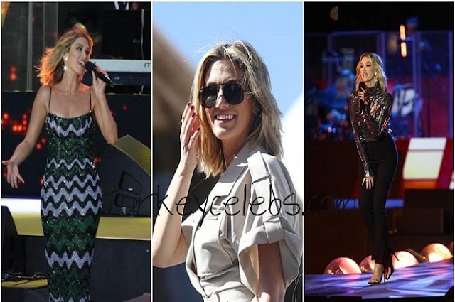 The people waved at the Australia Day concert in Sydney, Delta Goodrem and Casey Donovan.