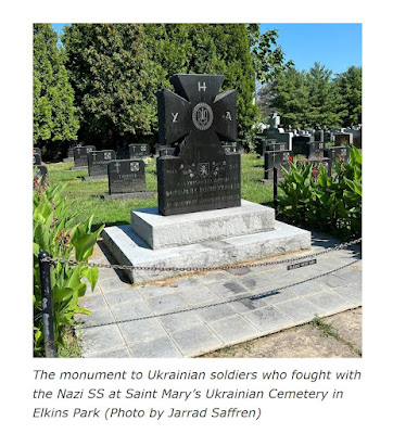 Monument to the Nazi SS at a Catholic Ukrainian Cemetery in Philadelphia