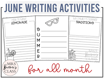 Writing activities templates and prompts for all year long for Kindergarten, First Grade, and Second Grade