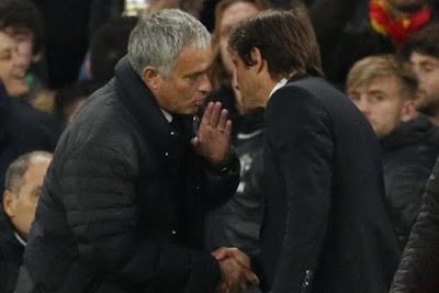 Jose Mourinho accused Chelsea coach Antonio Conte of humiliating Man U 