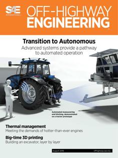 Off-Highway Engineering 2016-04 - August 2016 | ISSN 1528-9702 | TRUE PDF | Bimestrale | Professionisti | Edilizia | Tecnologia | Commercio
Off-Highway Engineering is SAE's flagship commercial vehicle magazine.
Over 19,000 BPA audited subscribers.
Published bimonthly, this publication features special sections on powertrain & energy, electronics, hydraulics, materials, testing & simulation, truck & bus engineering, and special product spotlights.
While the diesel engine has undergone an extreme evolution over the past decade, Off-Highway Engineering continue to make great strides in continuing to make cleaner engines via technological solutions such as advanced combustion, aftertreatment systems, and hybridization.