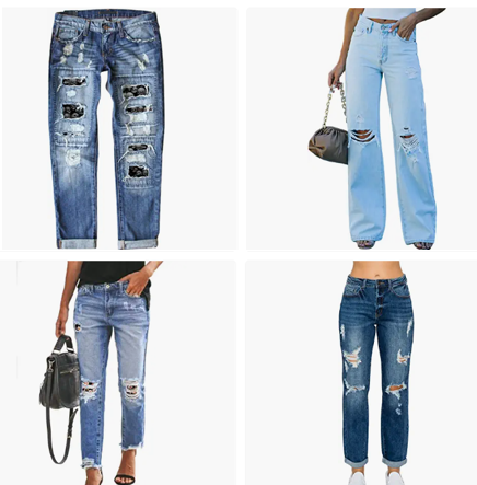 Distressed Jeans: Its Meaning in Denim Jeans
