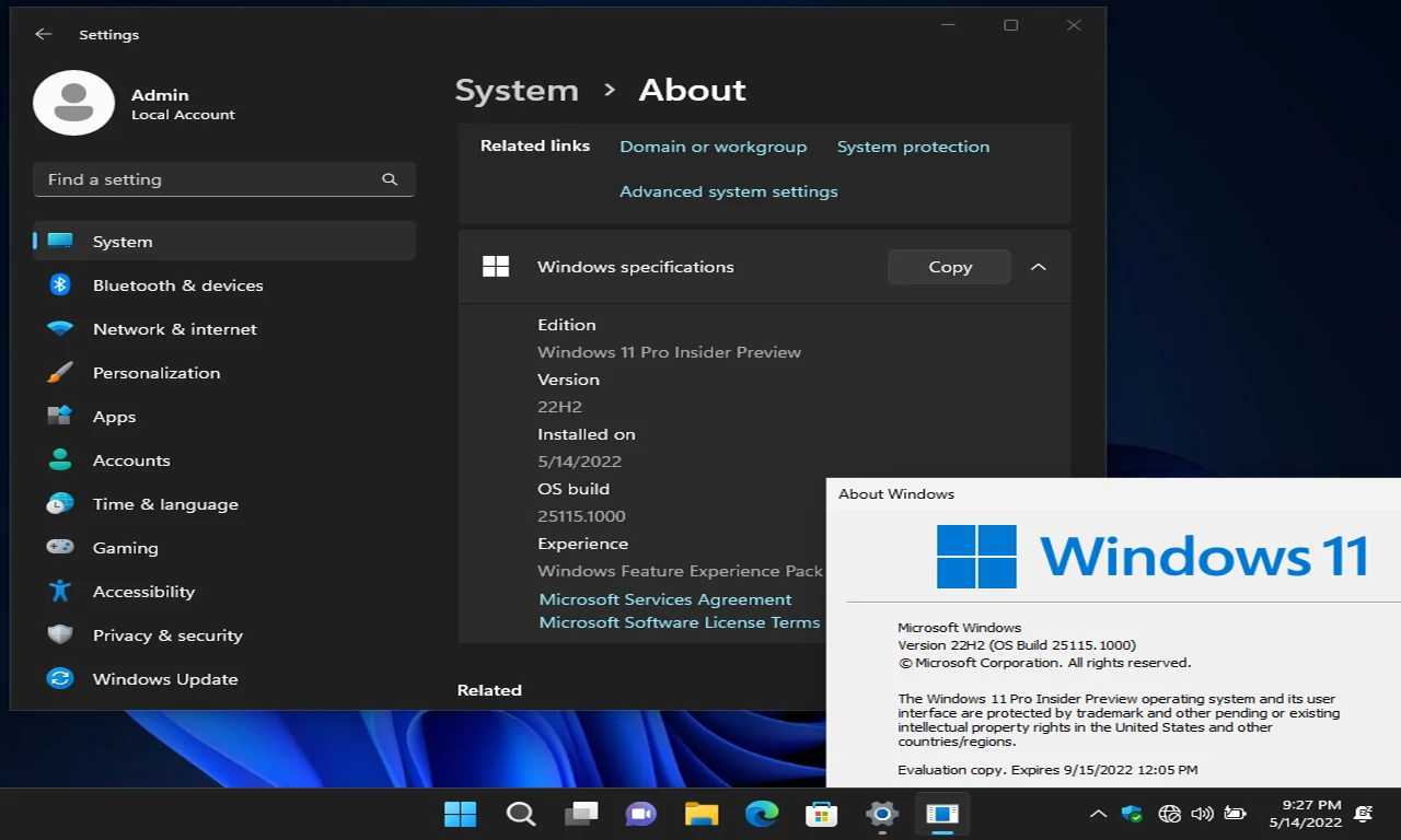   Windows 11 Pro v23H2 build 25115.1000 