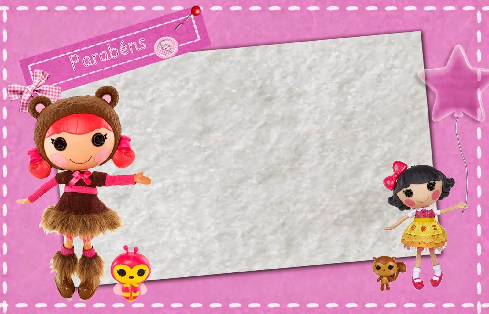 Lalaloopsy: Free Printable Invitations, Labels or Cards.