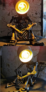 Lámparas hechas a partir del reciclaje de chatarra