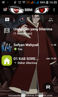 BBM Mod Uchiha Itachi v2.13.0.26 Apk Terbaru