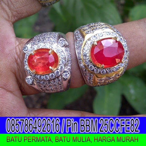 2 Cincin Orange Sapphire Berkualitas