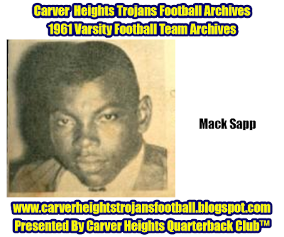 Mack Sapp, 1961 Carver Heights Trojans Football