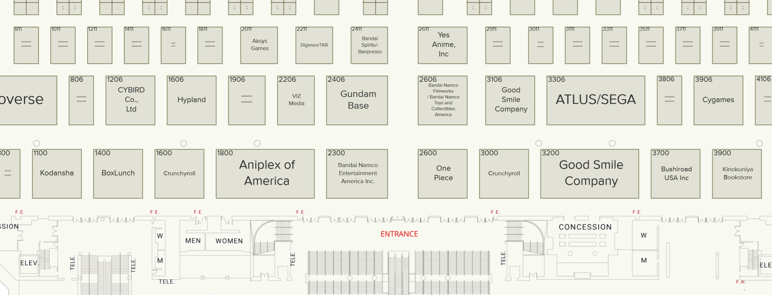 Anime Expo 2013 Artist Alley Updated real map by JohnSu on DeviantArt
