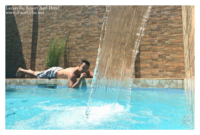 Blogger, Mark Monta at Lobby at Laciaville Resort and Hotel  Pool