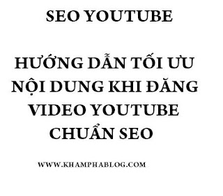 tối ưu nội dun video youtube chuẩn seo