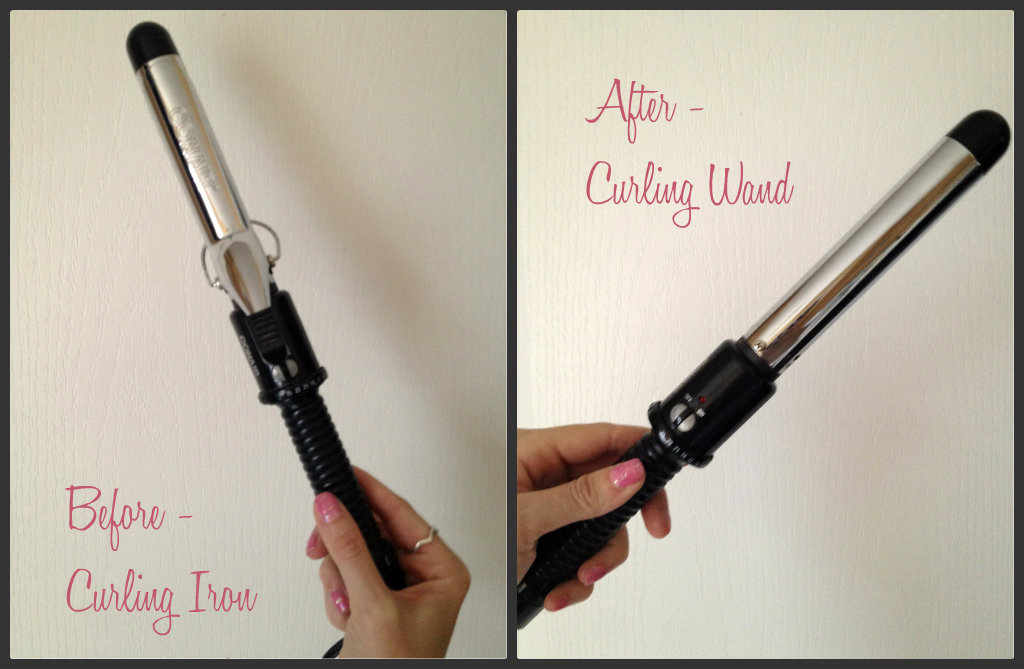 Simply Living Our Life DIY Curling Iron to Curling Wand
