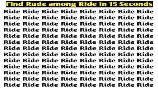 Vision Challenging Optical Illusion?? Find Rude in 15 Seconds Left