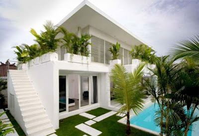 Contoh Elemen Desain Eksterior  Rumah Tropis Modern Klasik