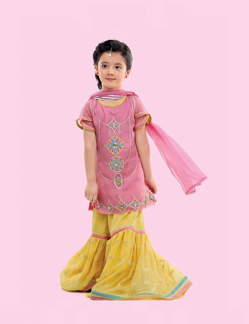 New sharara collection for little princes girls in Pakistan 2016