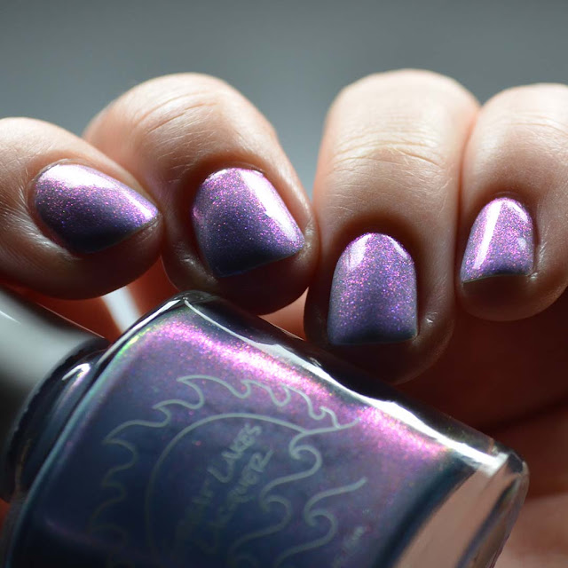 grey shimmer nail polish