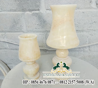 Contoh Kap Lampu Bahan Marmer Unik dan Antik